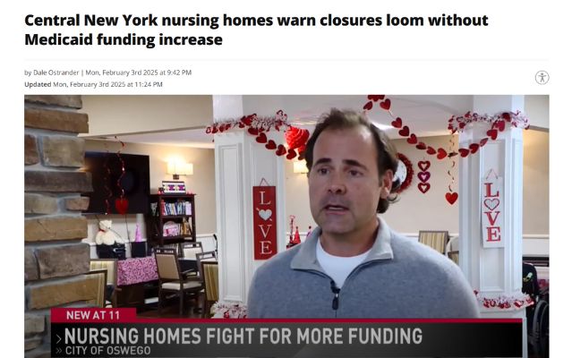 Central New York nursing homes warn closures loom without Medicaid funding increase